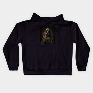 Stately Afghan Hound - Medieval Afghan Royal Prince Kids Hoodie